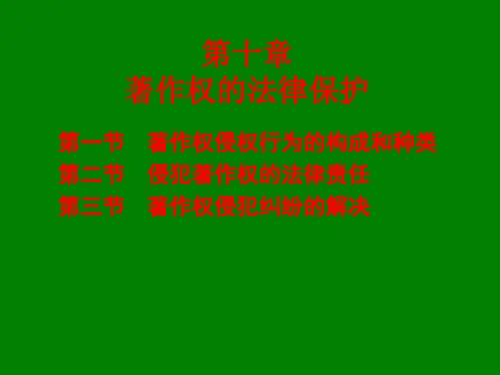 第十章 著作权的保护