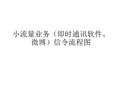 小流量业务(即时通讯软件、微博)信令流程图