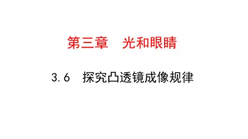 3.6探究凸透镜成像规律课件PPT沪粤版物理八年级