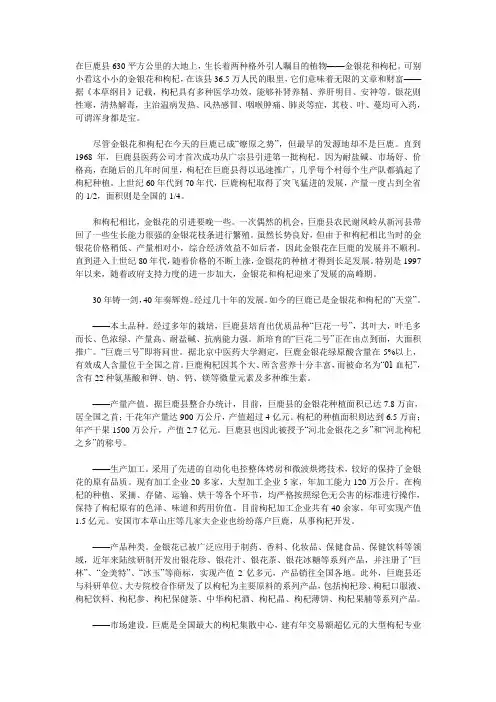 河北巨鹿县中药材及其深加工产业蓬勃发展
