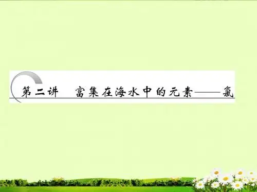 2013高考化学一轮复习 第04章 第2讲 富集在海水中的元素——氯课件 新人教版