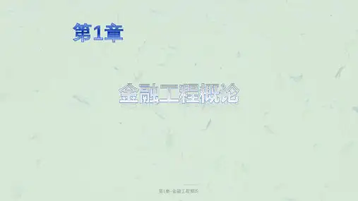 第1章-金融工程概论课件
