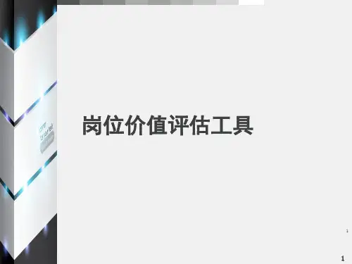 【岗位评估】超实用实用岗位价值评估体系培训课件