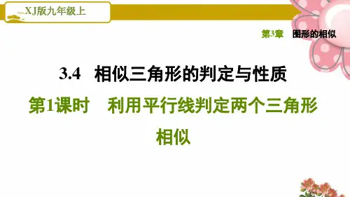 《利用平行线判定两个三角形相似》PPT课件