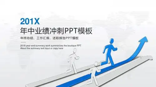 年中业绩冲刺PPT模板