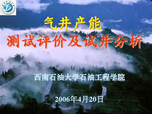 气藏产能测试评价及试井分析(上-产能测试与分析部分)-1
