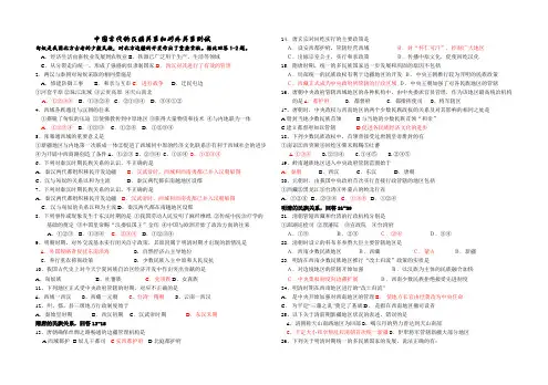 中国古代史：民族和对外关系专题测试