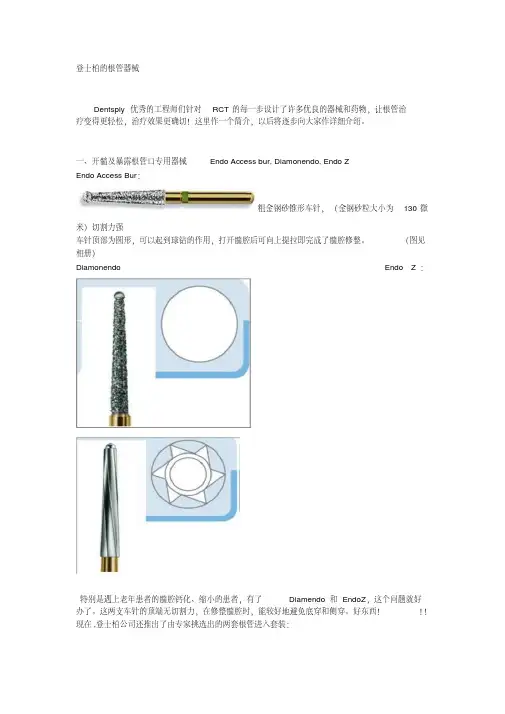 登士柏的根管器械要点