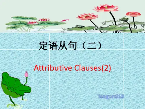 2021届高考英语语法复习 定语从句(二) 课件