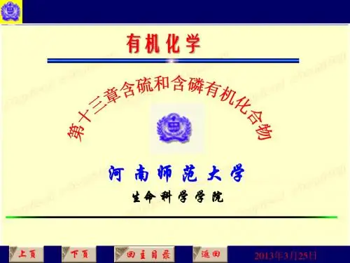 第十三章含硫和含磷有机化合物