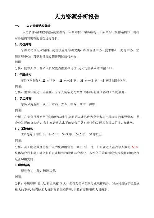 人力资源分析报告(附图)