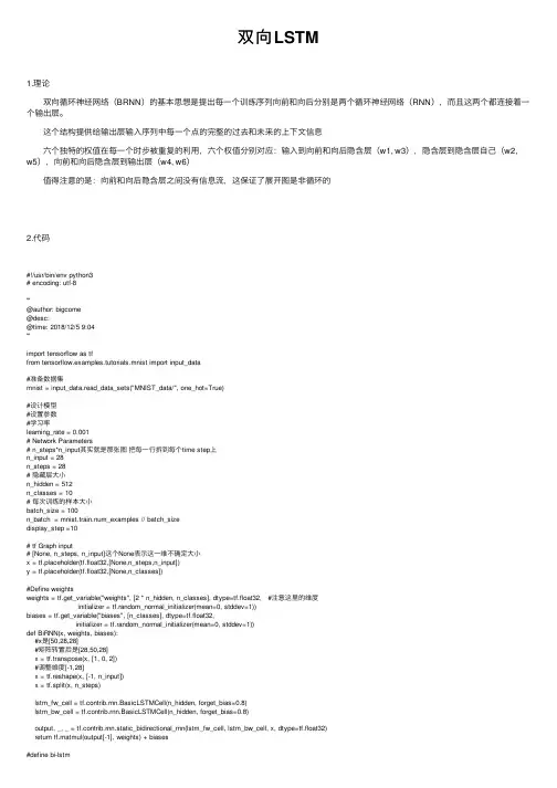 双向LSTM