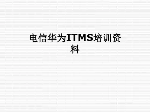 电信华为ITMS培训资料