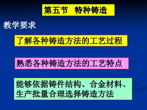 特种铸造