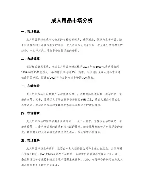 成人用品市场分析