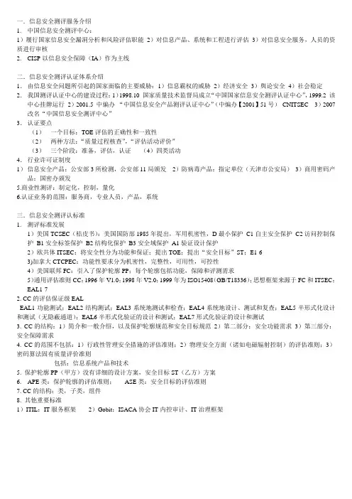 cisp考点整理资料