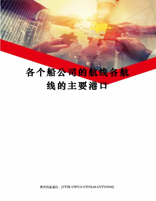 各个船公司的航线各航线的主要港口