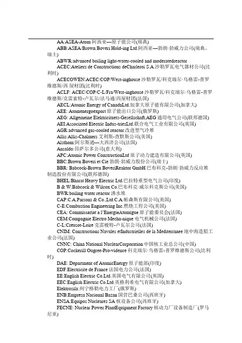 国际著名能源公司