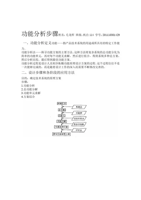 功能分析步骤