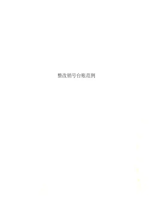 整改销号台账范例