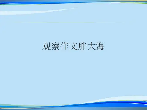 观察作文胖大海.2021完整版PPT