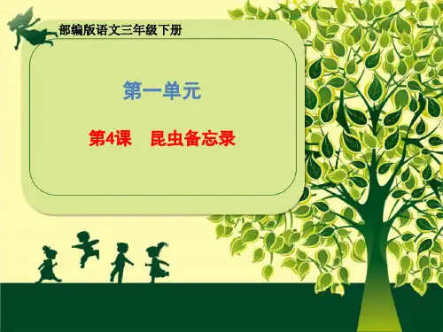 部编版三年级语文下册4《昆虫备忘录》课件(共30张)