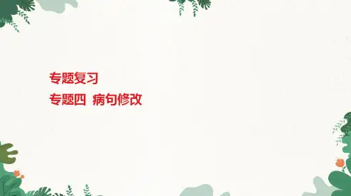 统编版语文八年级上册专题复习-专题四病句修改课件
