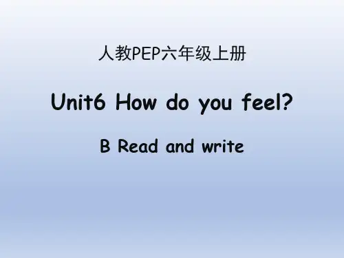 人教PEP六年级英语上册Unit6_B_Read_and_write 公开课课件