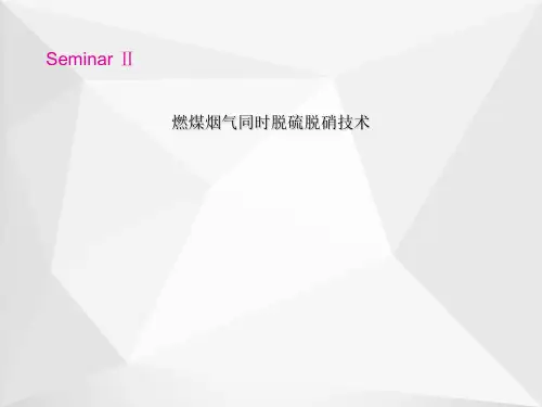 燃煤烟气同时脱硫脱硝技术ppt