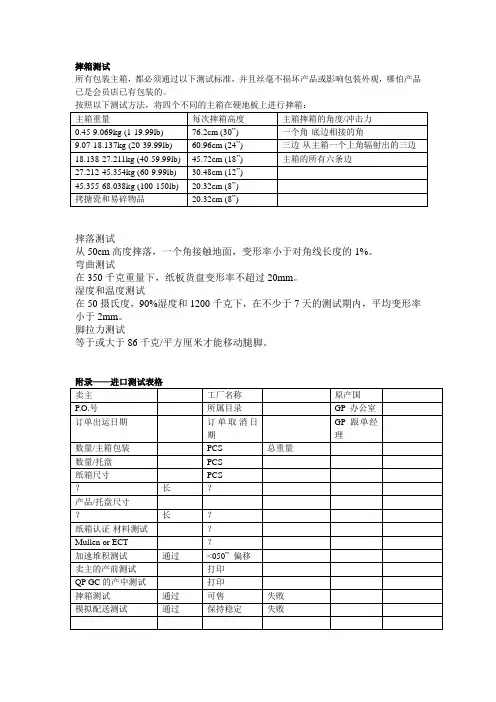 摔箱测试
