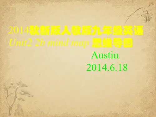 秋新版人教版九年级英语Unit2 2b mind map 思维导图 精品 PPT课件