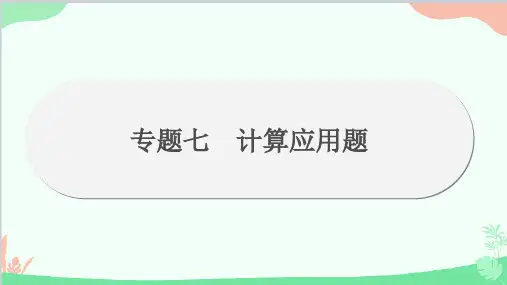 人教版物理八年级上册 期末复习专题专题7 计算应用题 课件
