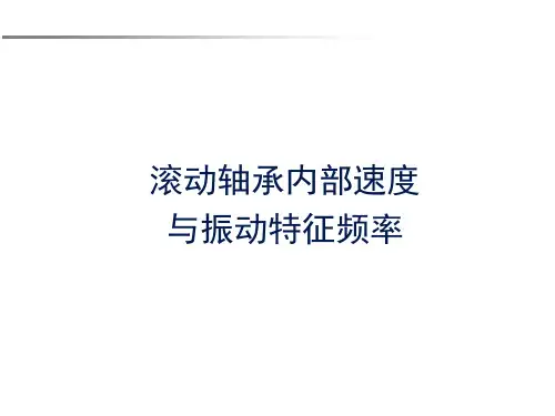 滚动轴承内部速度与振动特征频率