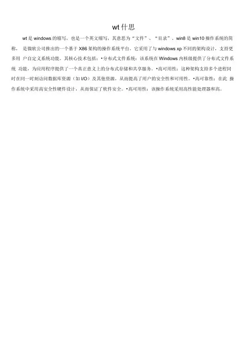 wt什么意思