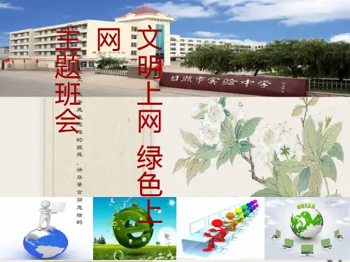 主题班会课件-文明上网绿色上网