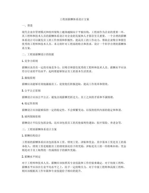 工程部薪酬体系设计方案