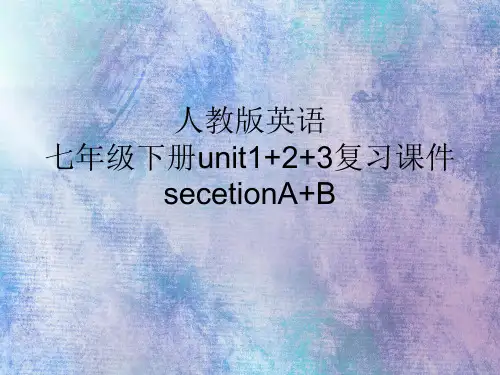 Units1-3单元复习课件2022-2023学年人教版七年级英语下册 