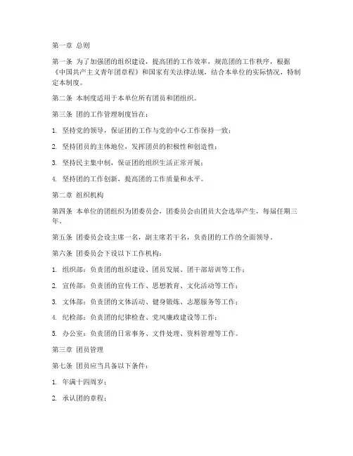 团的工作管理制度