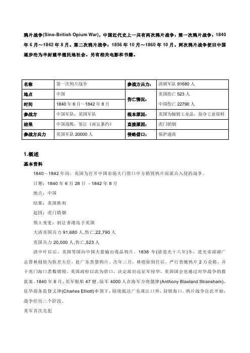 第一次鸦片战争