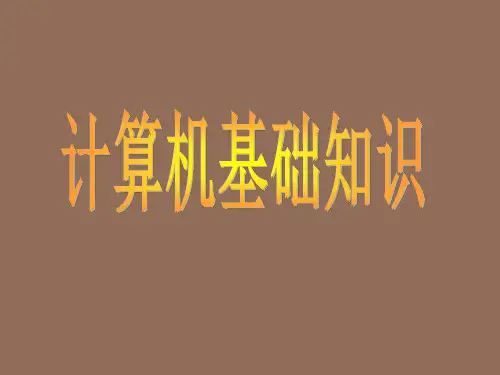计算机组装与维修(第一章计算机基础知识)