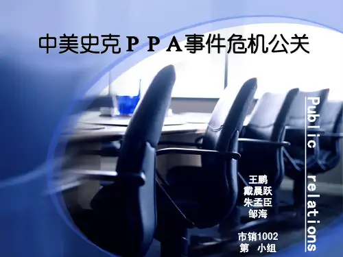 中美史克PPA事件危机公关