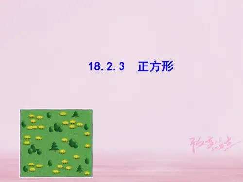 八年级数学下册第18章平行四边形18.2特殊的平行四边形18.2.3正方形课件2新版新人教版