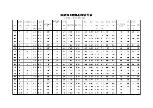 国家体育锻炼标准