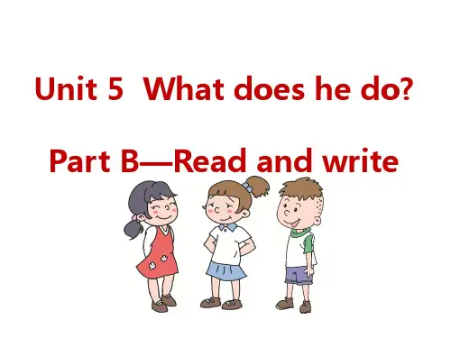 最新人教版PEP小学六年级英语上册精品课件：-U5-Part B Read and write