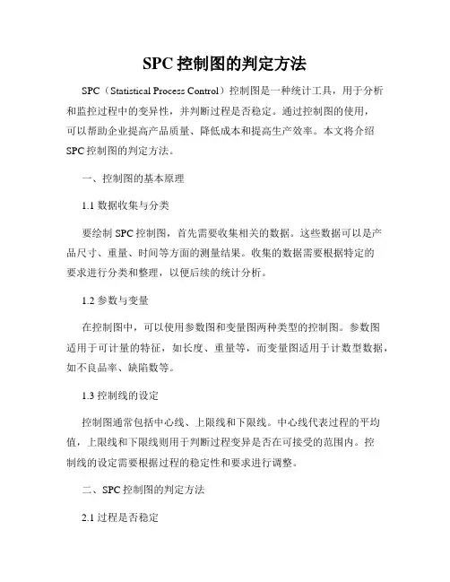 SPC控制图的判定方法