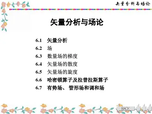 复变函数与场论简明教程：矢量分析与场论