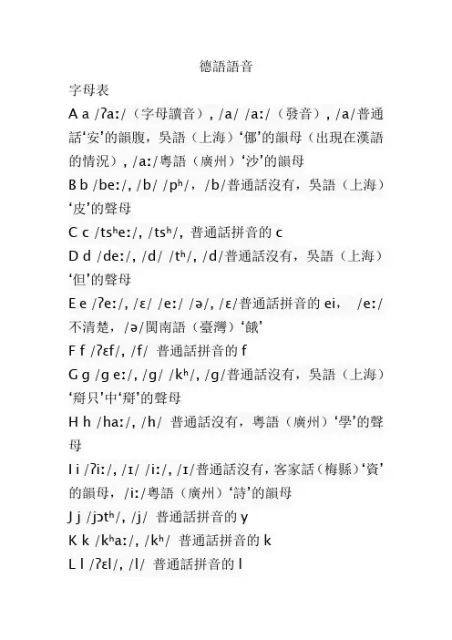 德语语音全攻略,国际音标版