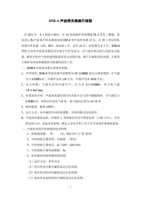 DSK 声波清灰器