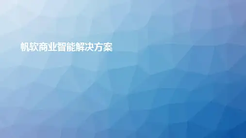 帆软商业智能解决方案  ppt课件