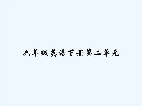 六年级英语下册第二单元 PPT